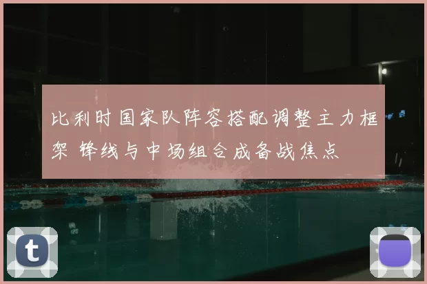 比利时国家队阵容搭配调整主力框架 锋线与中场组合成备战焦点